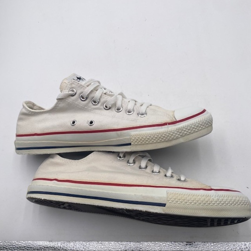 Converse Chuck Taylor All Star Sneakers Mens 10 Cream Canvas Made in USA Vintage - Picture 5 of 13